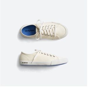New SeaVees Beige Canvas Sneakers